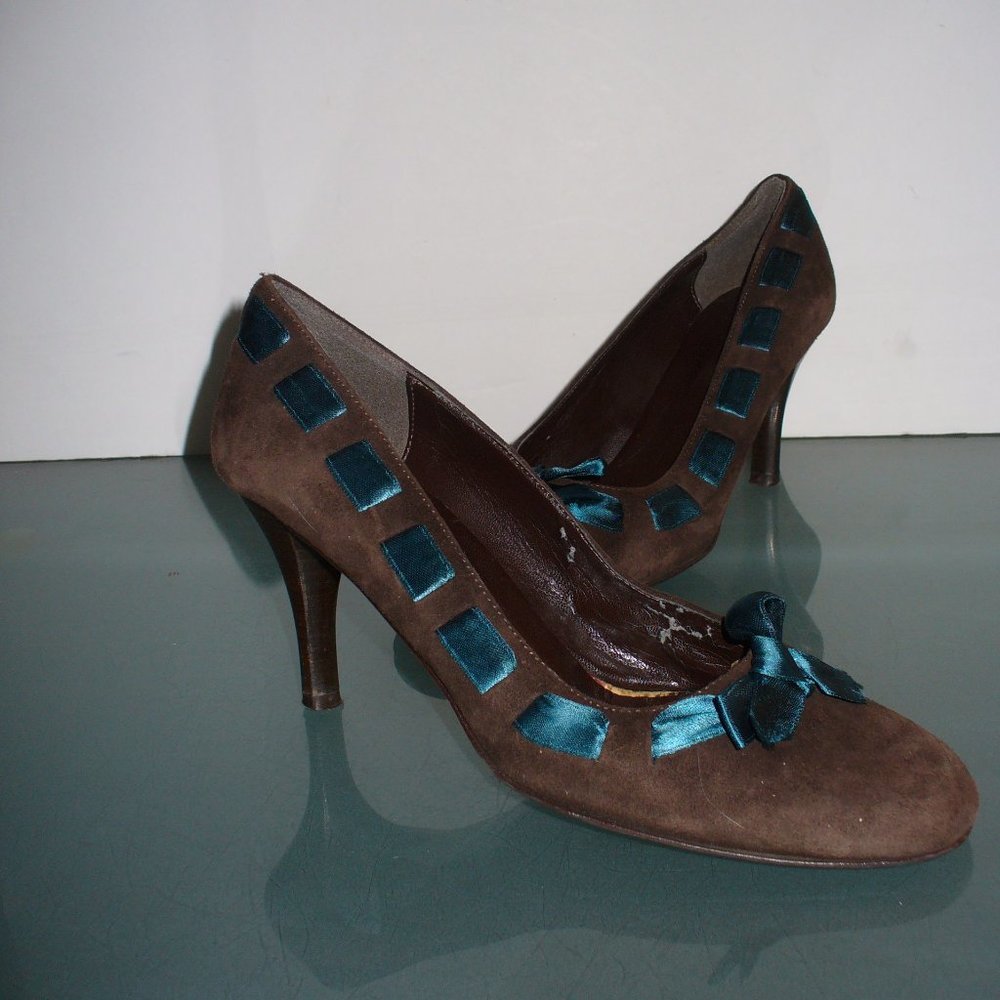 Massimo Baldi Suede Heels Size 8 B